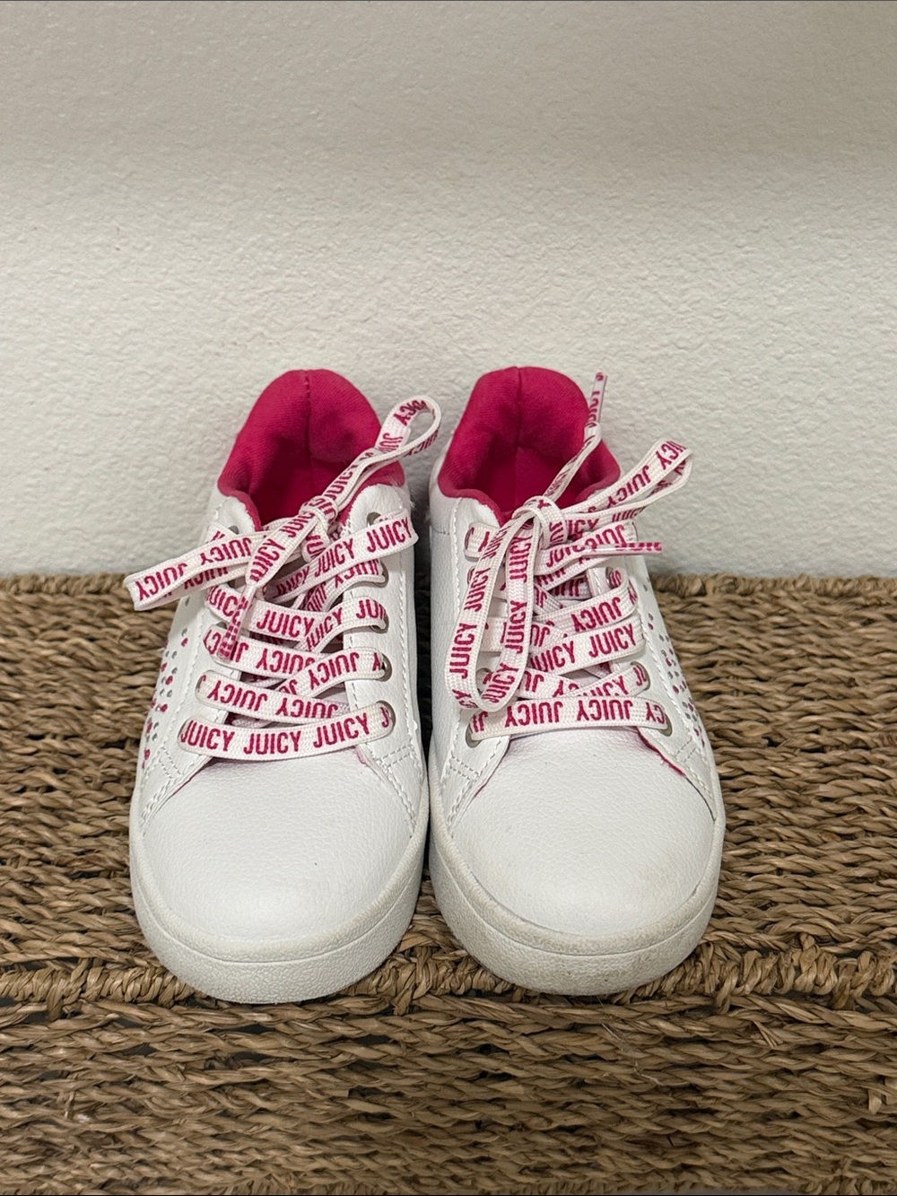 Juicy Couture White Sneakers with Pink Accents